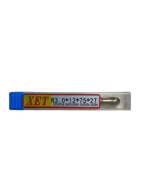 فرز الماس (کارباید) 6 بال طول 75 XET مدل R3*12*75*2T-55hrc