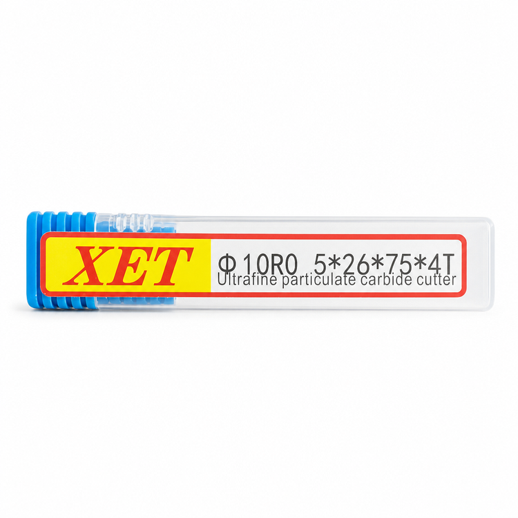 فرز انگشتی الماس (کارباید) 10 تیپ R0.5 طول 75 XET مدل D10R0.5*26*75-55HRC