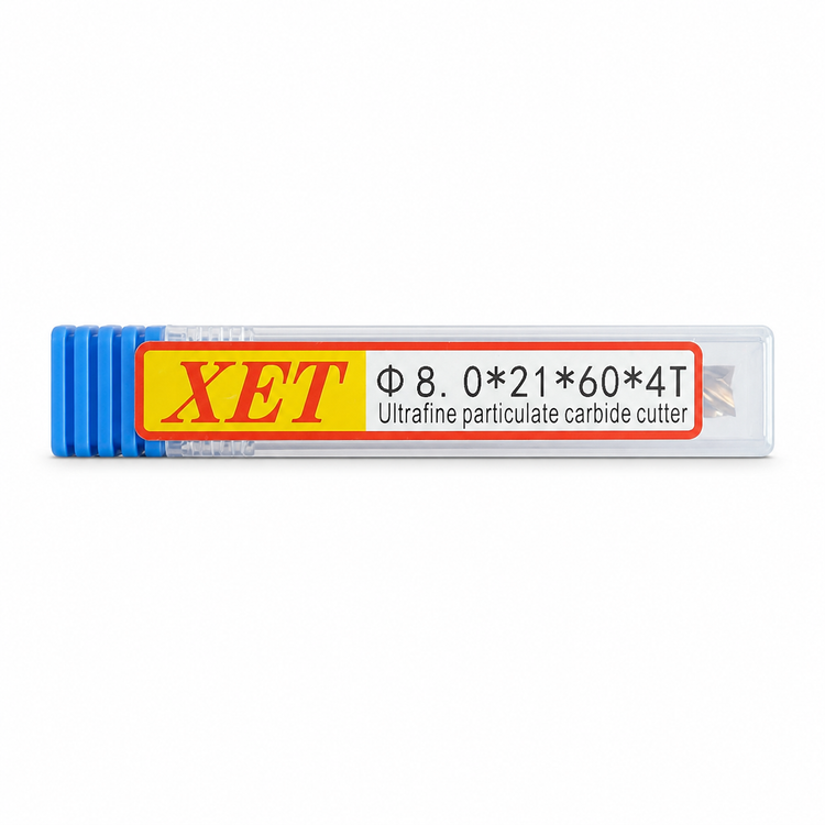 فرز انگشتی الماس (کارباید) 8 تخت طول 60 XET مدل D8*21*60*4T-55hrc