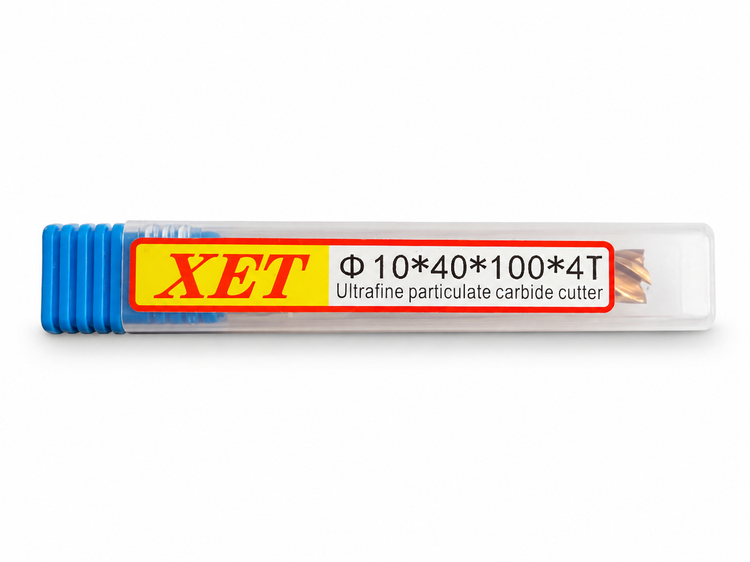 فرز انگشتی الماس (کارباید) 10 تخت طول XET 100mm مدل D10*40*100*4T-55hrc