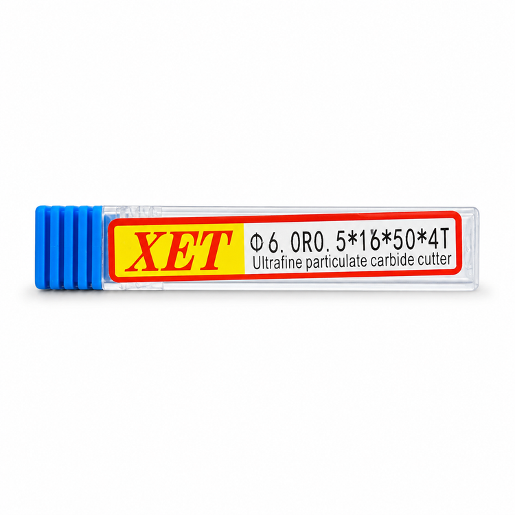 فرز انگشتی الماس (کارباید) 6 تیپ R0.5 طول XET 50mm مدل D6R0.5*16*50*4T-55hrc