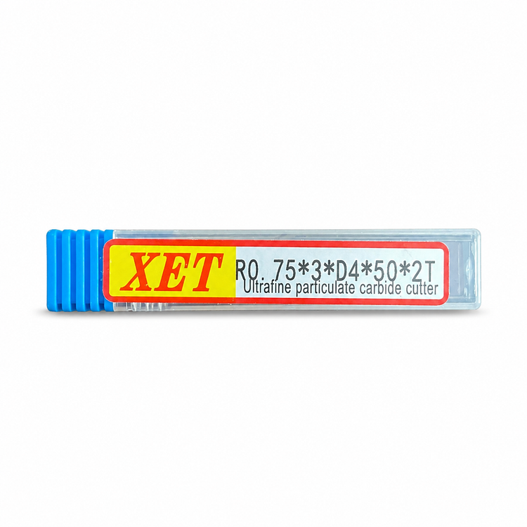 فرز انگشتی الماس (کارباید) 1.5 بال طول XET 50 mm مدل R0.75*3*D4*50*2T-55hrc
