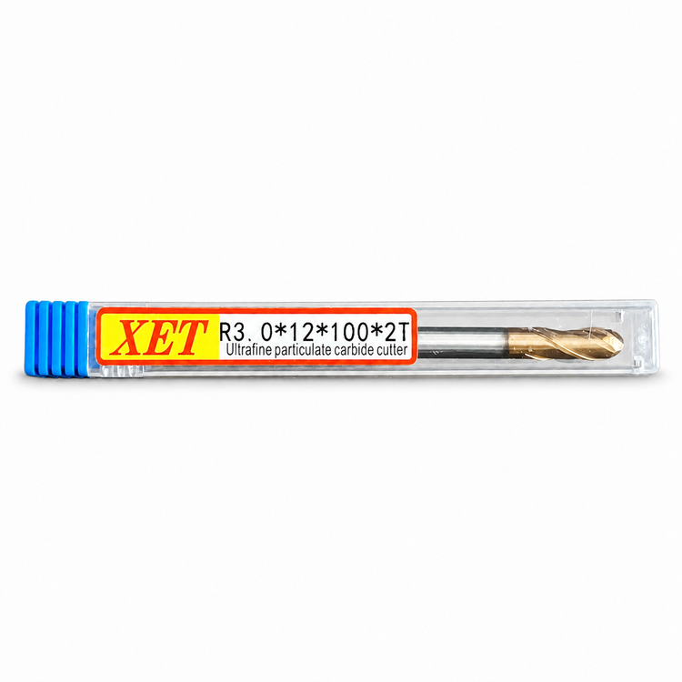 فرز انگشتی الماس (کارباید) 6 بال طول XET 100 mm مدل R3*12*100*2T-55hrc