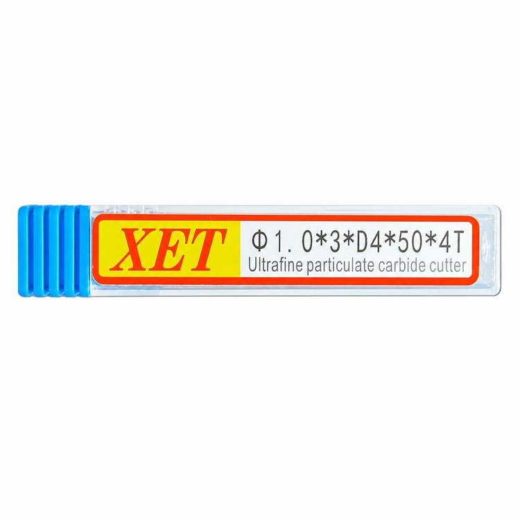 فرز انگشتی الماس (کارباید) 1 سرتخت طول XET 50 mm مدل D1*3*d4*50*4T-55hrc