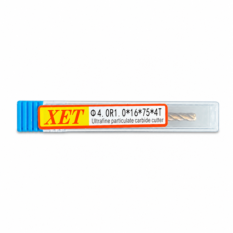 فرز انگشتی الماس (کارباید) 4 تیپ R0.5 طول XET 75mm مدل D4R0.5*16*75*4T-55hrc