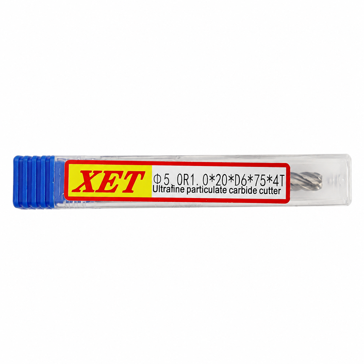فرز انگشتی الماس (کارباید) 5 تیپ R1 طول XET 75mm مدل D5R1*20*d6*75*4T-55hrc