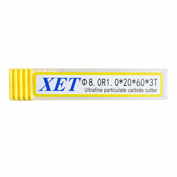 فرز انگشتی الماس آلومینیوم تراش 8 تیپ ردیوس R1 طول XET 60mm مدل D8R1*20*60*3T-55hrc