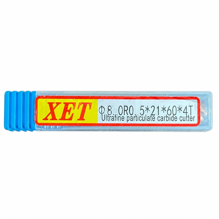 فرز انگشتی الماس (کارباید) 8 تیپ R0.5 طول XET 60mm مدل D8R0.5*21*60*4T-55hrc