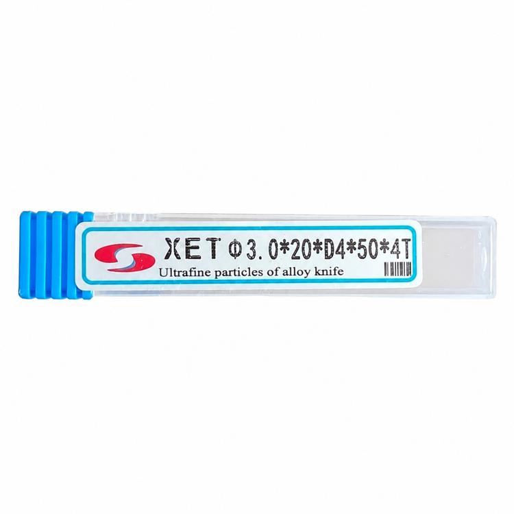 فرز انگشتی الماس (کارباید) 3 سرتخت نافی بلند طول XET 50mm مدل D3*20*d4*50*4T-55hrc
