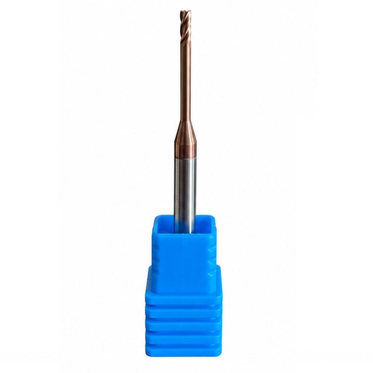 فرز انگشتی الماس (کارباید) 1.5 سرتخت نافی بلند طول XET 50mm مدل D1.5*10*d4*50*4T-55hrc