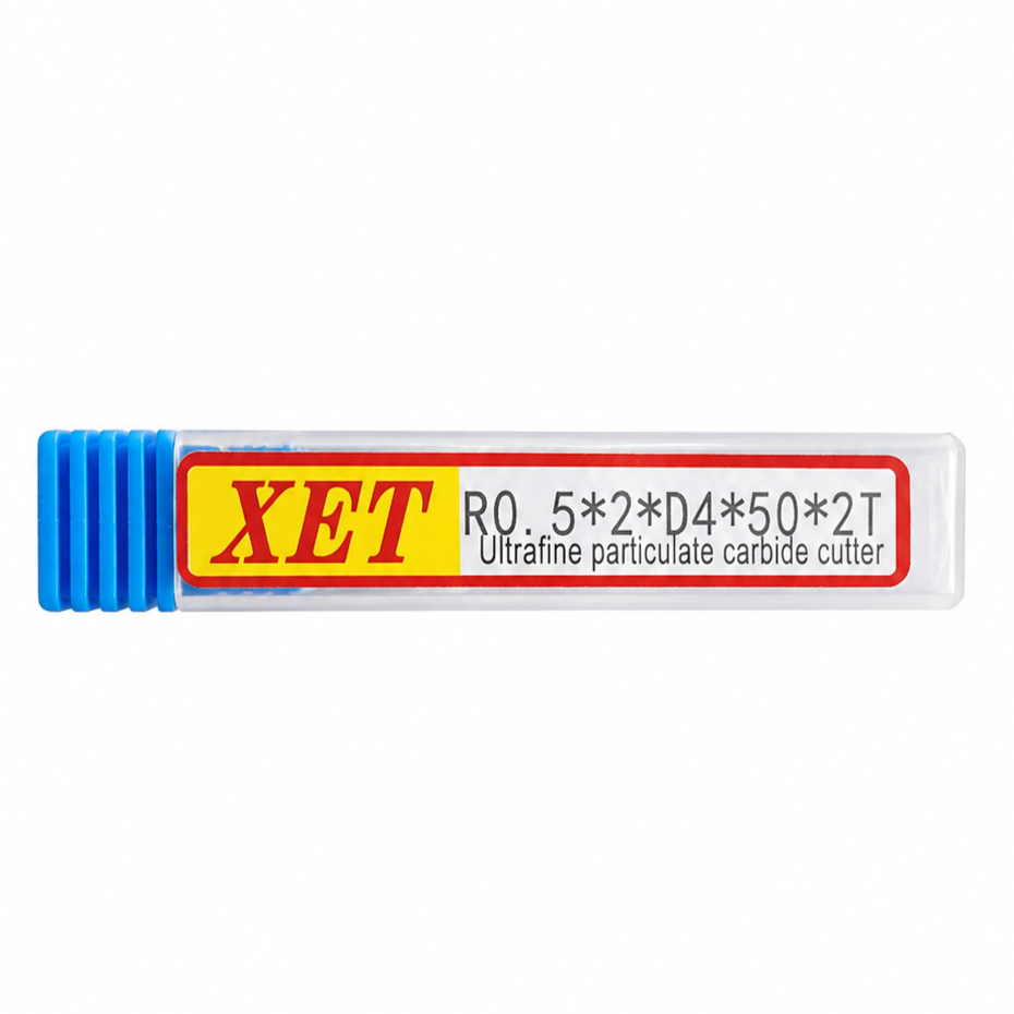 فرز انگشتی الماس (کارباید) 1 بالنوز طول XET 50 mm مدل R0.5*2*d4*50*2T-55hrc