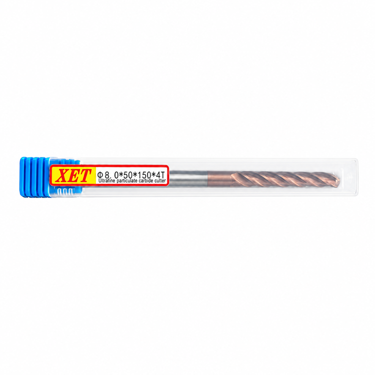 فرز انگشتی الماس (کارباید) 8 تخت طول XET 150mm مدل D8*50*150*4T-55hrc