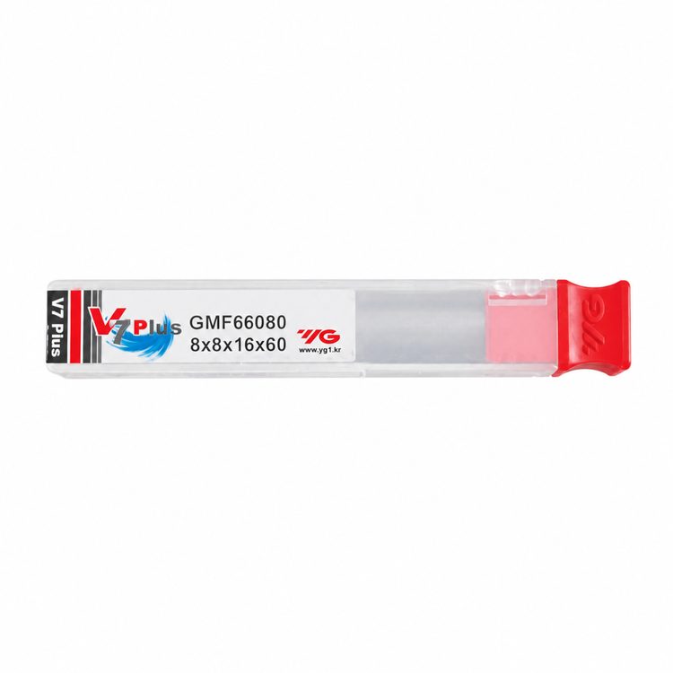 فرز انگشتی الماس (کارباید) 8 تخت طول YG 75mm مدل D8*d8*16*60-45HRC-V7plus