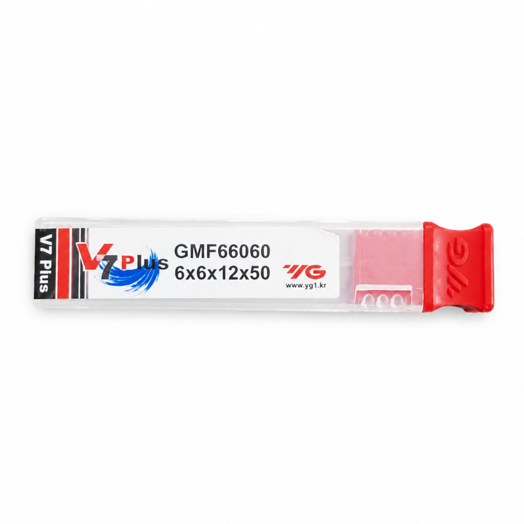 فرز انگشتی الماس (کارباید) 6 تخت طول YG 50mm مدل D6*d6*12*50-45HRC-V7plus