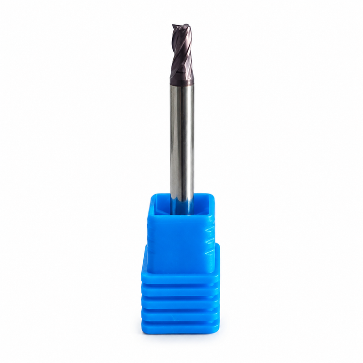 فرز انگشتی الماس (کارباید) 3 تیپ R0.3 طول YG 50mm مدل D3R0.3*d4*7*50-45HRC-K2